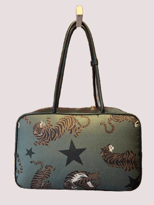 Bauletto grande fantasia tigri applicazione pantera nera 5P-02-107 /GREEN 5 PROGRESS