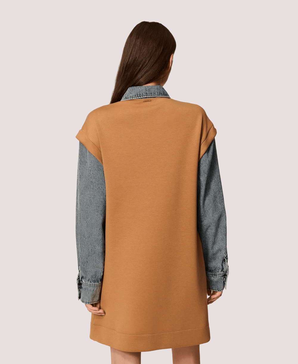 Abito corto in tessuto scuba e jeans 252LI2PBB /12671 TWINSET