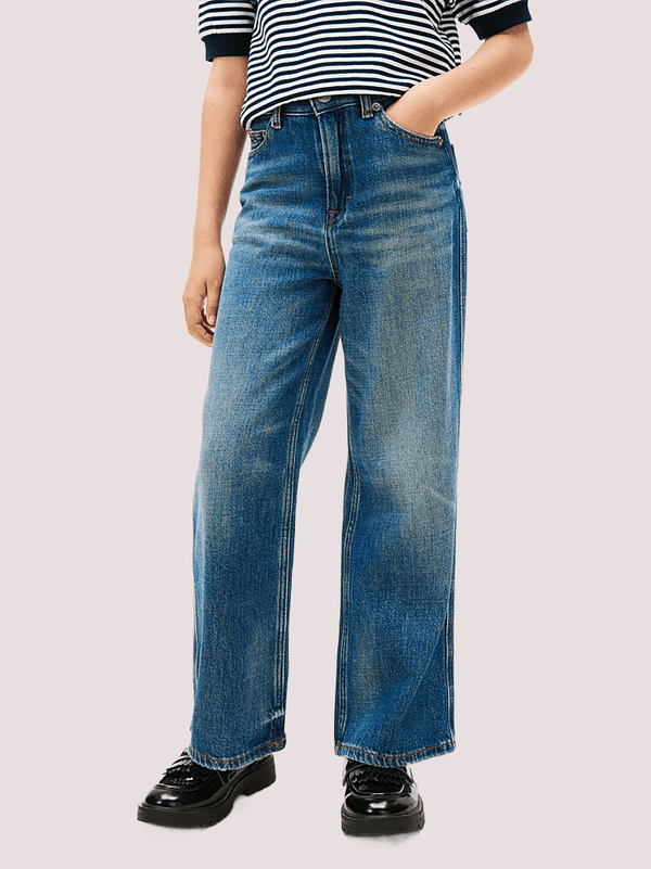 Jeans vintage wash sbiaditi con logo ricamato KG0KG08745 /1BZ TOMMY HILFIGER