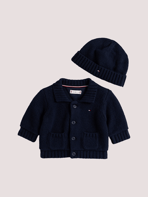 Set regalo Essential con cardigan e berretto KN0KN02084 /C1G TOMMY HILFIGER