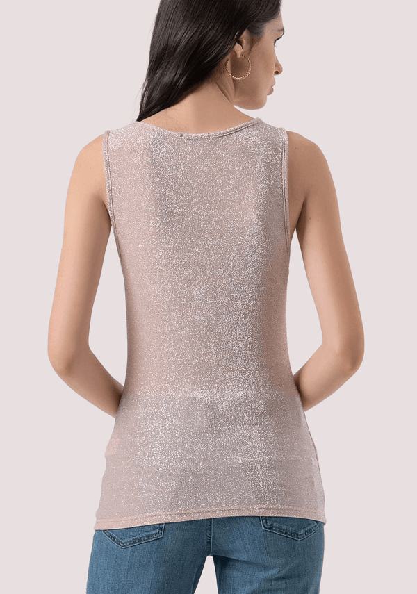 Top slim senza maniche con lurex<BR/> FR25WT2004J444Q7 /T66 FRACOMINA