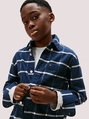 Camicia regular fit a quadri windowpane KB0KB10096 /BDS TOMMY HILFIGER