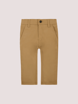 Pantaloni beige per neonato con patch logato J52705 /269 BOSS