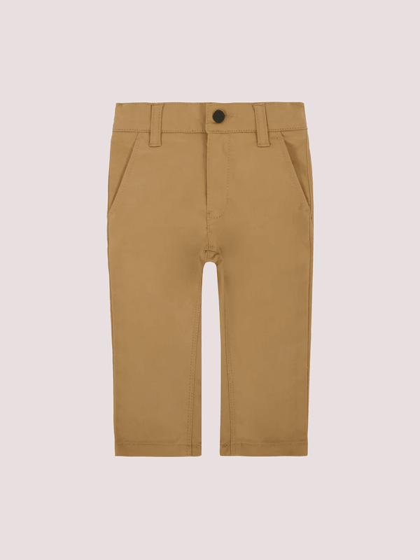 Pantaloni beige per neonato con patch logato J52705 /269 BOSS