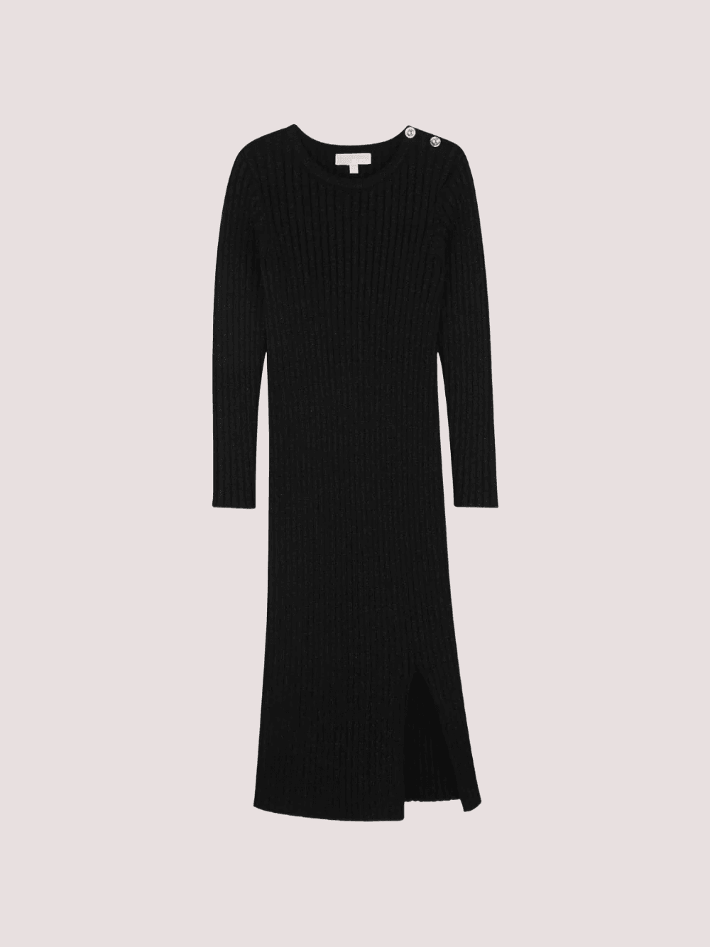 Abito lungo Michael Kors Kids nero a coste e maniche lunghe R30476 /09B MICHAEL KORS