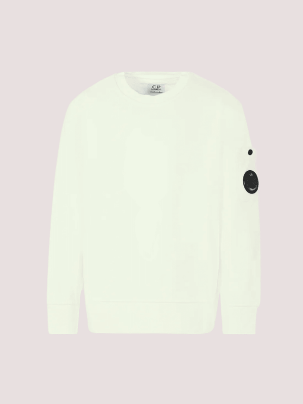 Felpa bianca per bambino con lente CMF00X LCA76 /10135 C.P.COMPANY