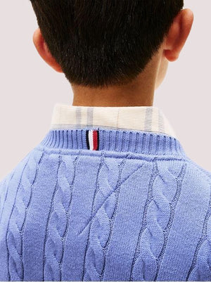 Pullover Essential in maglia intrecciata KB0KB09753 /C6D TOMMY HILFIGER