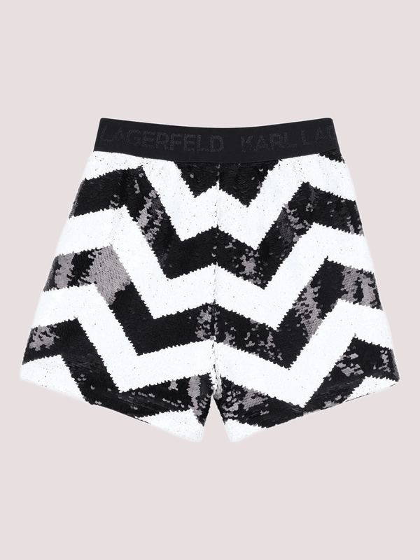Shorts per bambina  nero con paillettes Z30591 /M41 KARL LAGERFELD