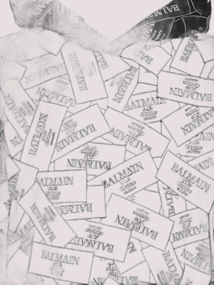 Felpa nera per bambini con logo all over BX4P60 Z3331 /930BC BALMAIN