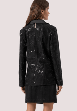 Blazer regular lungo monopetto con strass FQ25WJ3001W815R9 /53 FRACOMINA