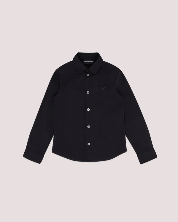 Camicia in popeline con ricamo aquila a tono 8N4C09 1N06Z /934 EMPORIO ARMANI