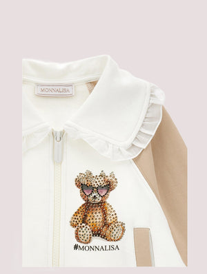 Felpa, bambina, con chiusura a cerniera.<BR/> 19F805 6004 /0102 MONNALISA