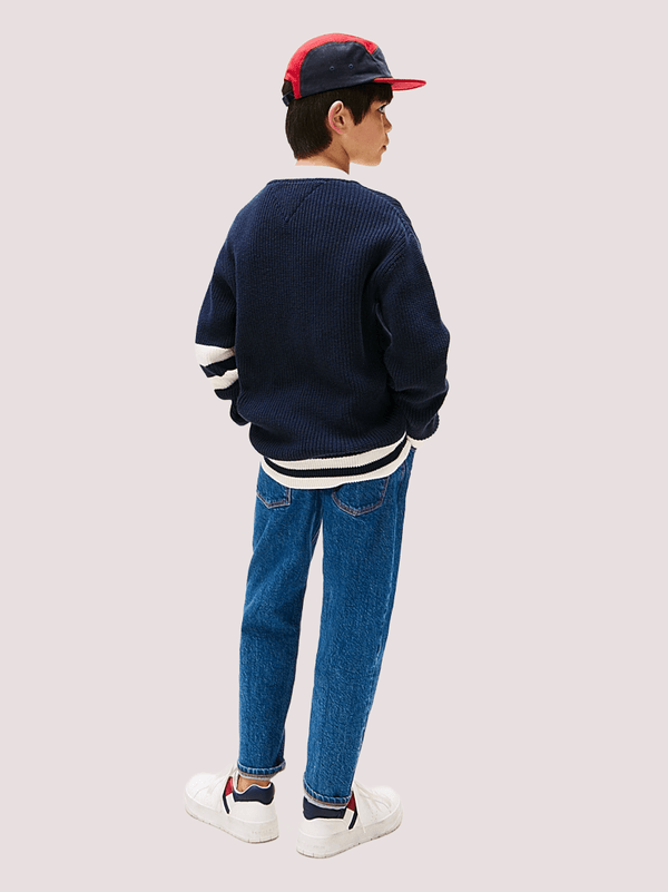 Cardigan Varsity con scollatura a V e logo KB0KB09757 /C1G TOMMY HILFIGER