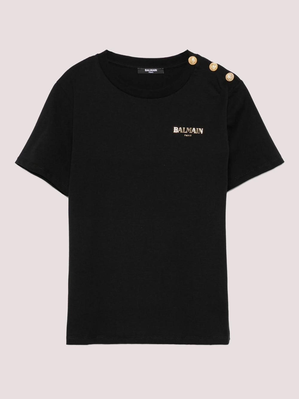 T-shirt con bottoni BX8R51 Z3186 /930OR BALMAIN