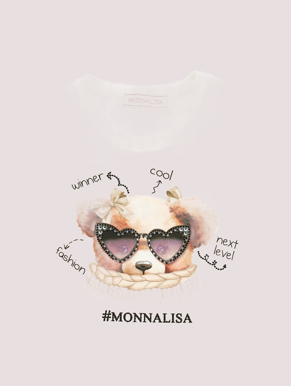 T-shirt, bambina, logata.<BR/> 19F612 6003 /0001 MONNALISA