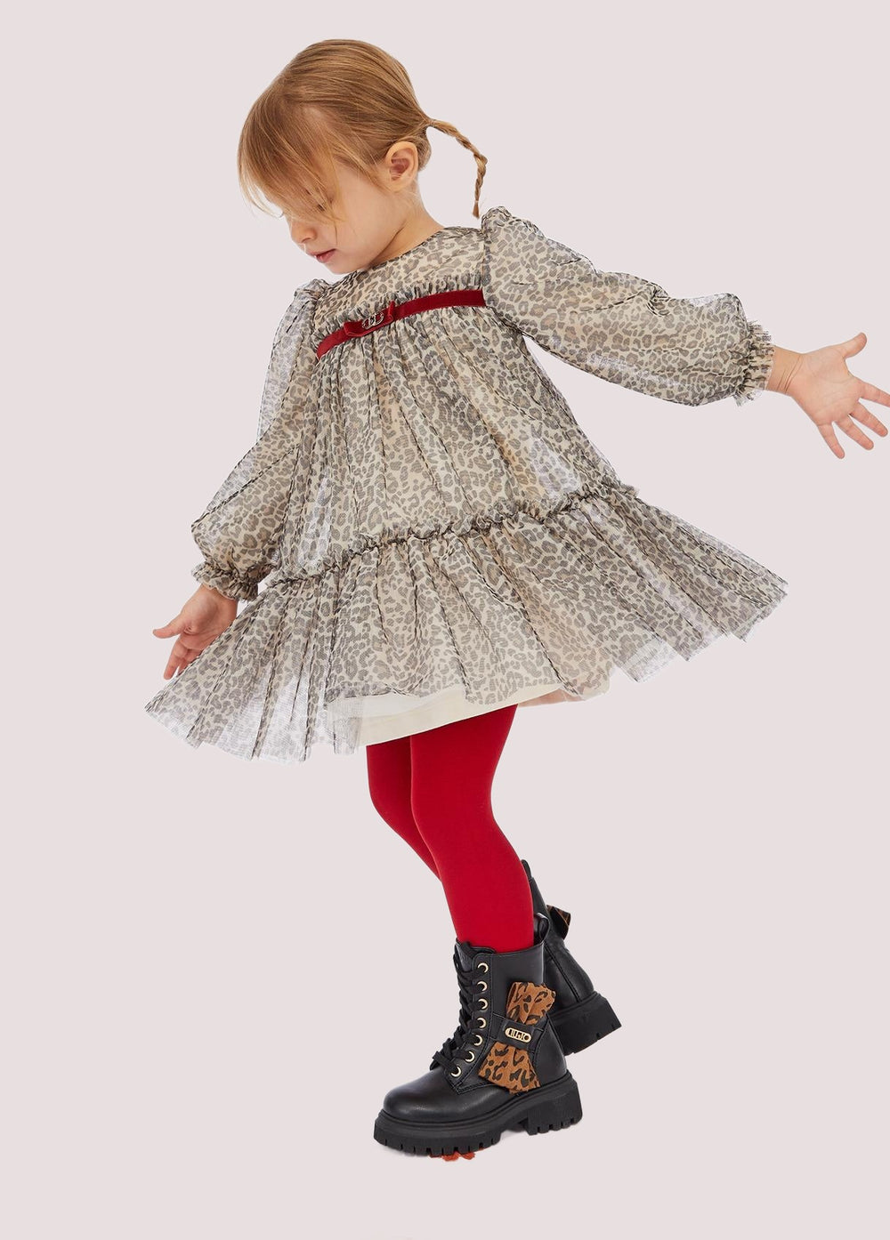 Abito in tulle animalier KF5102 J6597 /9155 LIU JO