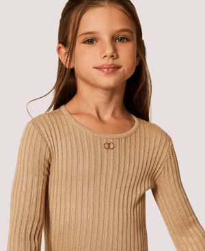 Abito corto in maglia plissé con lurex 252GJ3110 /12736 TWINSET