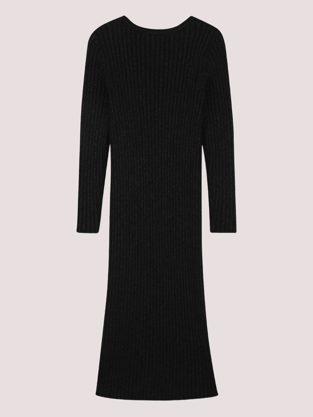 Abito lungo Michael Kors Kids nero a coste e maniche lunghe R30476 /09B MICHAEL KORS