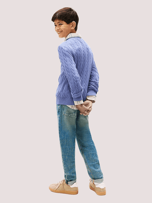 Pullover Essential in maglia intrecciata KB0KB09753 /C6D TOMMY HILFIGER