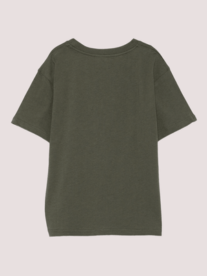 T-shirt per bambino Balmain Kids verde con logo BX8Q81 Z3186 /762 BALMAIN