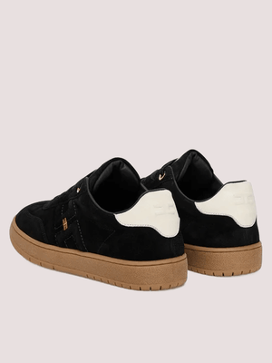 Sneakers in camoscio con logo dorato black F4A9 E0340 0071 /930 ELISABETTA FRANCHI La Mia Bambina