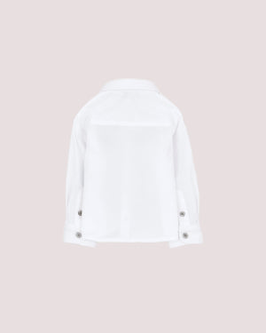 Camicia in cotone stretch con ricamo aquila 8NHC01 4NGDZ /100 EMPORIO ARMANI