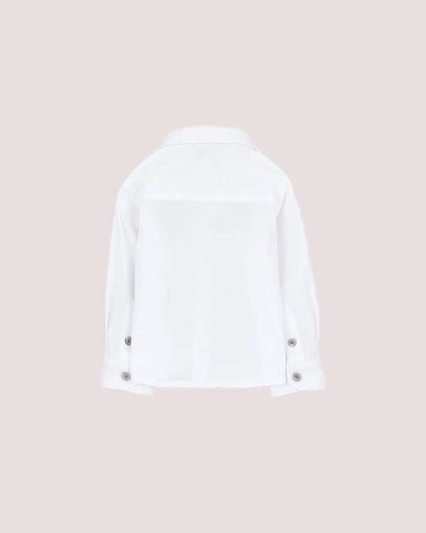 Camicia in cotone stretch con ricamo aquila 8NHC01 4NGDZ /100 EMPORIO ARMANI