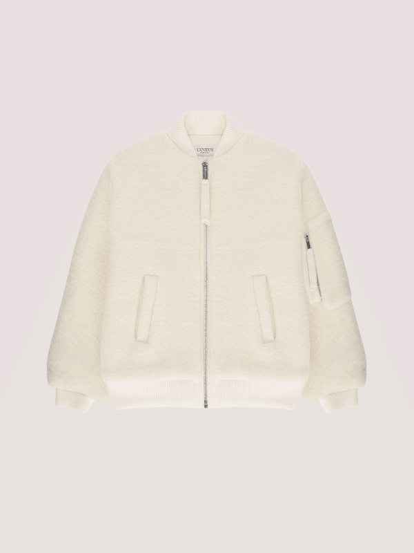 Bomber oversize in lana bouclé F5LKJUKJ027 /13 LANEUS KIDS
