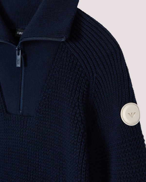 Maglione a collo alto in maglia a coste ASV EB000650 AF17342 /UB118 EMPORIO ARMANI