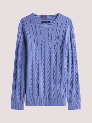 Pullover Essential in maglia intrecciata KB0KB09753 /C6D TOMMY HILFIGER
