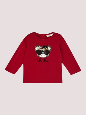 T-shirt in cotone con stampa HF5078 J0088 /91656 LIU JO