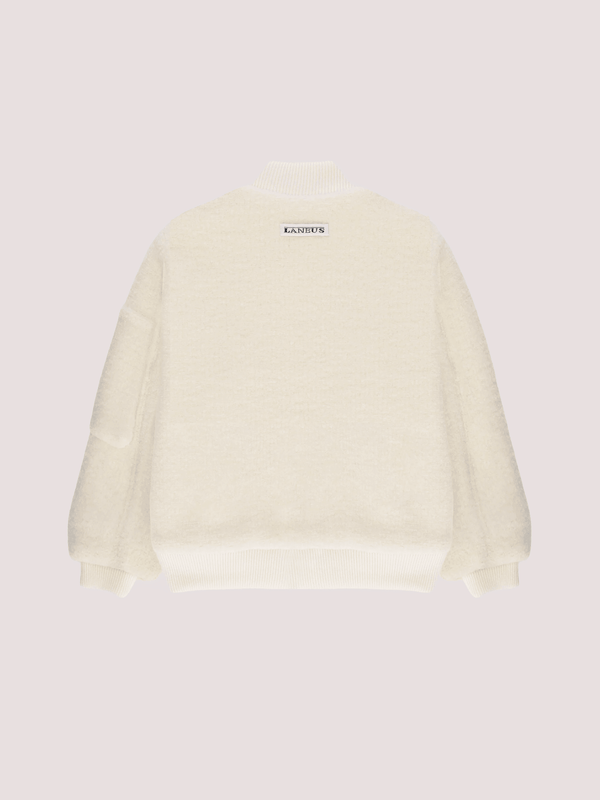 Bomber oversize in lana bouclé F5LKJUKJ027 /13 LANEUS KIDS
