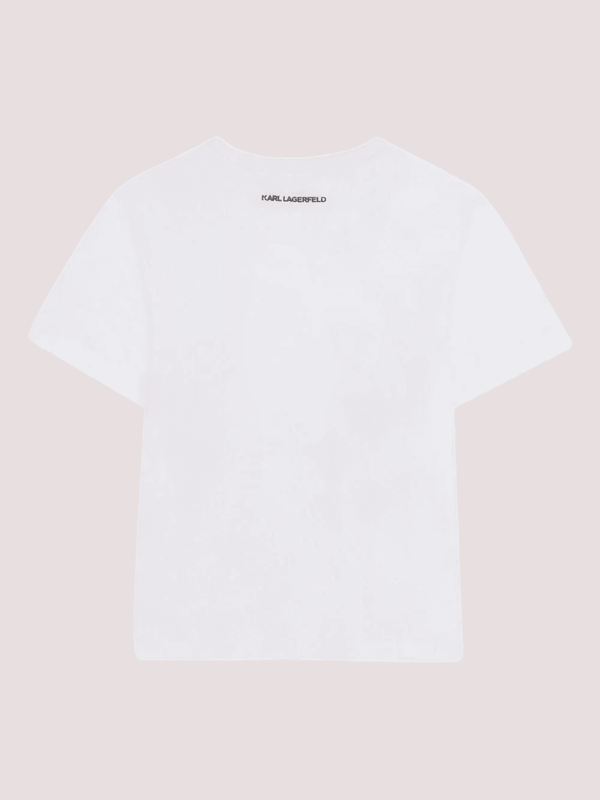 T-shirt bianca con stampa Ikon Z30943 /N54 KARL LAGERFELD