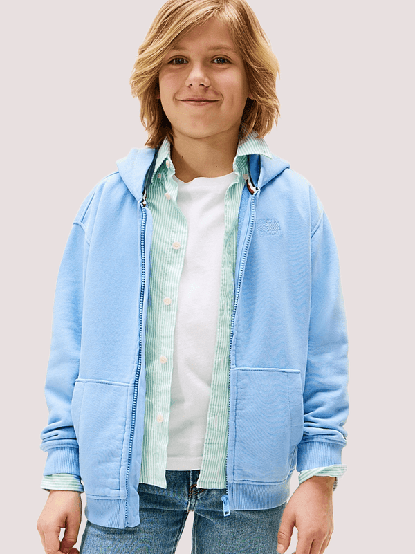 Felpa con cappuccio, zip e bandierina KB0KB09750 /C14 TOMMY HILFIGER