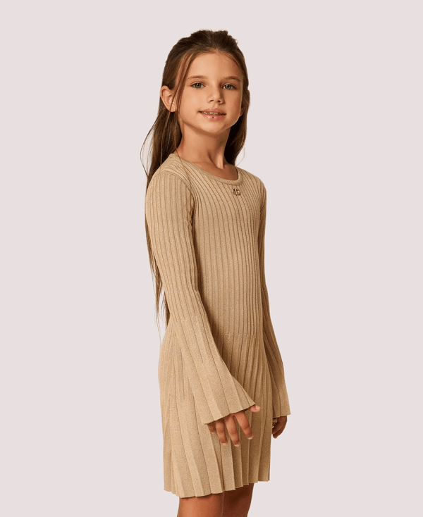 Abito corto in maglia plissé con lurex 252GJ3110 /12736 TWINSET