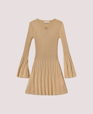 Abito corto in maglia plissé con lurex 252GJ3110 /12736 TWINSET