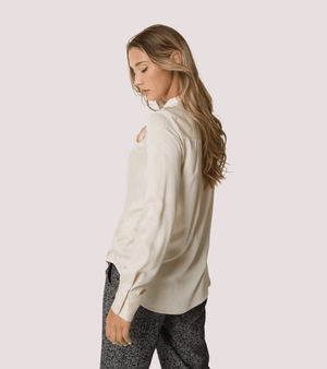 Blusa in raso con foulard 521SD45060 /S2128 ALESSIA SANTI