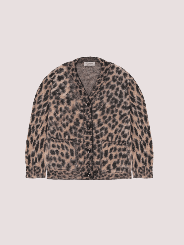 Cardigan maculato in alpaca F5LKJGCA053 /570 LANEUS KIDS