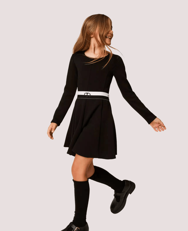 Abito corto in tessuto scuba con cintura 252GJ205B /6 TWINSET