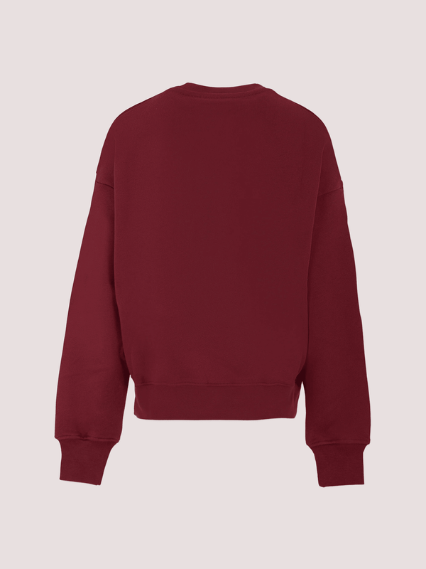 Felpa bordeaux per bambina con gatto F5MSJGSW125 /MS034 MSGM KIDS