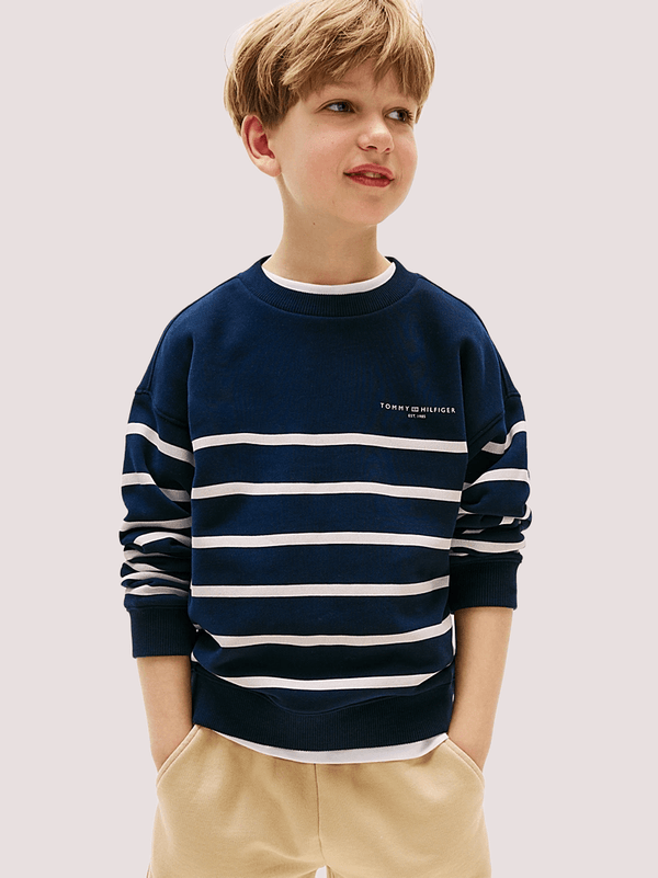 Felpa gender inclusive a righe KS0KS00633 /C1G TOMMY HILFIGER