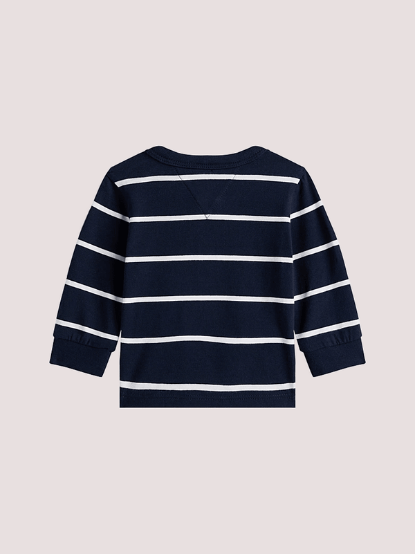 T-shirt Essential con collo henley a righe KN0KN02116 /C1G TOMMY HILFIGER