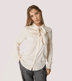 Blusa in raso con foulard 521SD45060 /S2128 ALESSIA SANTI