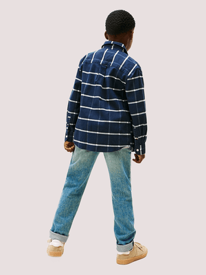 Camicia regular fit a quadri windowpane KB0KB10096 /BDS TOMMY HILFIGER