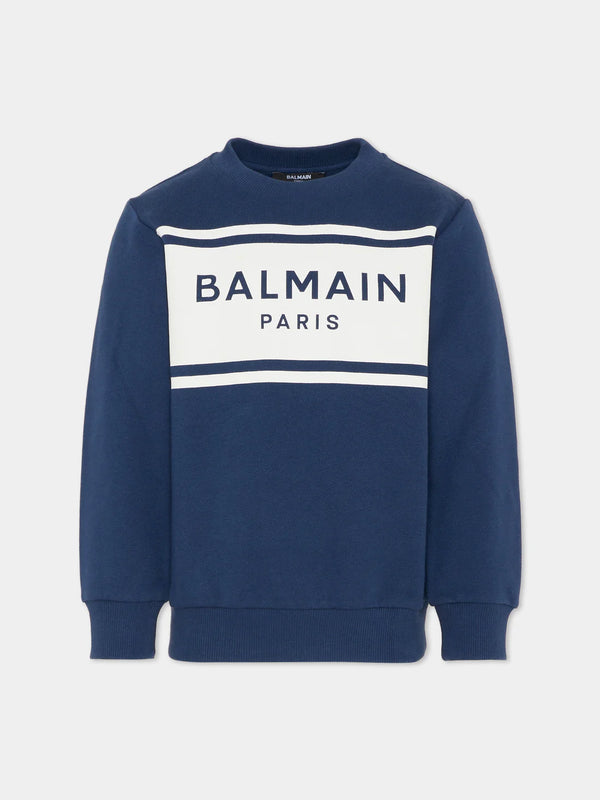 Felpa Balmain con logo frontale BY4P10 Z3183 /617BC BALMAIN 