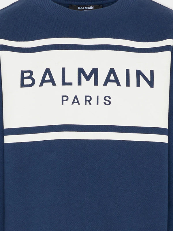 Felpa Balmain con logo frontale BY4P10 Z3183 /617BC BALMAIN 
