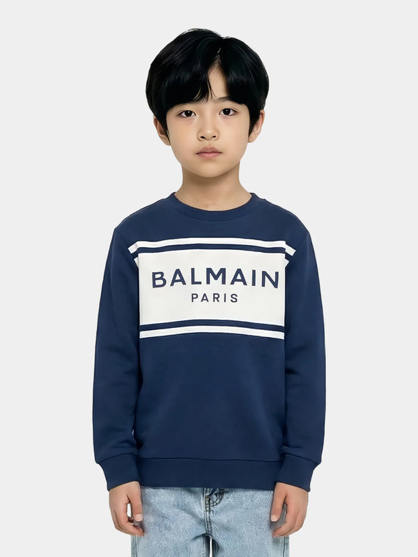 Felpa Balmain con logo frontale BY4P10 Z3183 /617BC BALMAIN 