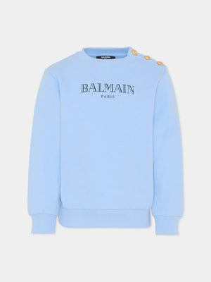 Felpa Balmain con bottoni oro sulla spalla BY4P20 Z3183 /652NE BALMAIN 