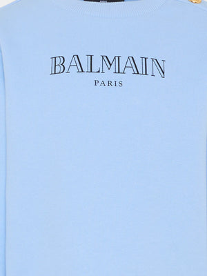 Felpa Balmain con bottoni oro sulla spalla BY4P20 Z3183 /652NE BALMAIN 