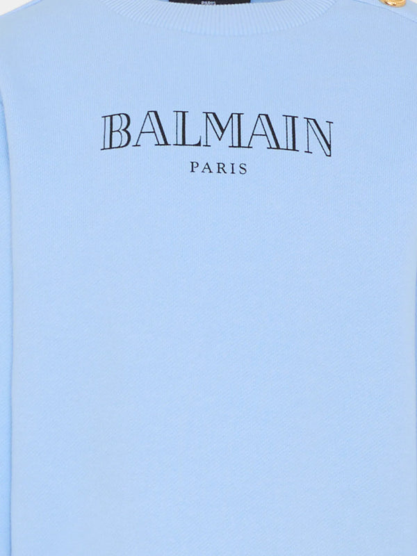 Felpa Balmain con bottoni oro sulla spalla BY4P20 Z3183 /652NE BALMAIN 